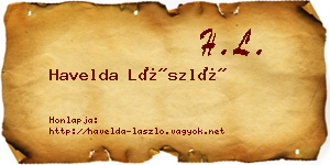 Havelda László névjegykártya
