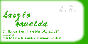 laszlo havelda business card